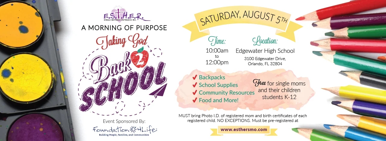 Back to School 2018 | ESTHER Single Mother Outreach Inc